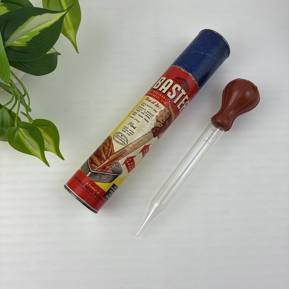 Pyrex Glass Turkey Baster Vtg 40s Artbeck Grease Separator 1946 Arthur Beck Rare